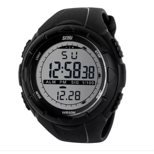Чоловічий годинник SKMEI 1025BK ARMY BLACK, годинник тактичний протиударний. Колір: чорний