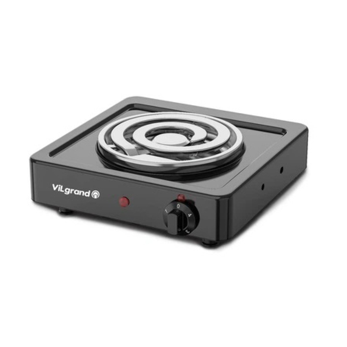 Плита настольная электрическая ViLgrand VHP161D Black 1000Вт (арт. 14224)