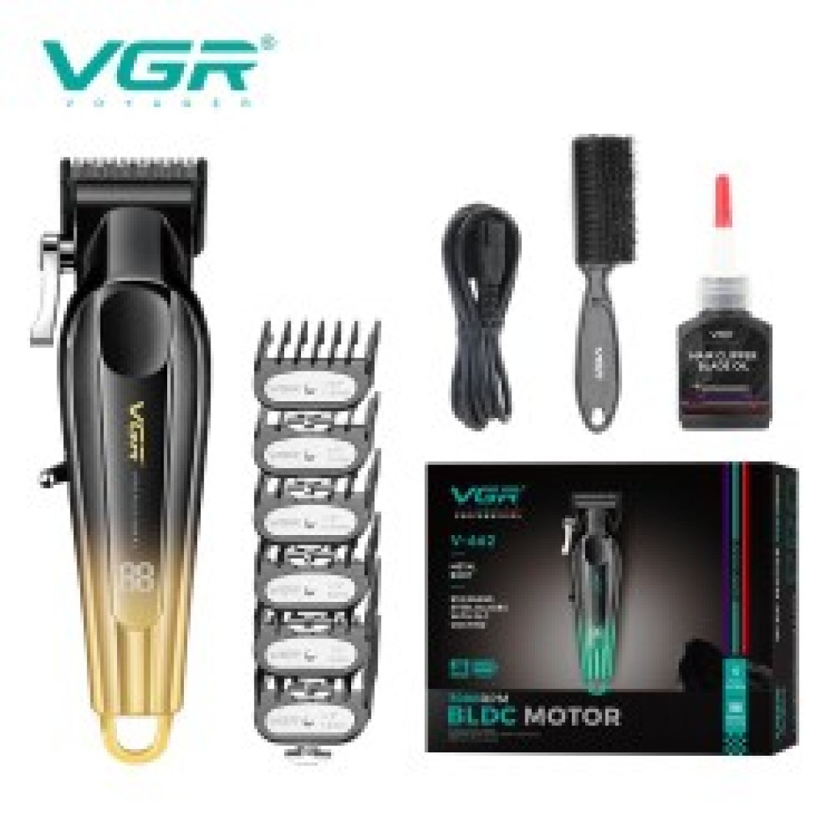 Акумуляторна машинка для стрижки VGR V-662 Колір: золотий (арт. 23322)