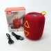 Портативна колонка TG655 5W з RGB підсвічуванням та ремінцем, бездротова колонка потужна. Колір: червоний - фото 9