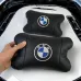 Авто подушки 2 шт — набор BMW из натуральной кожи, на подголовник в машину, Автомобильная подушка БМВ
