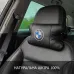 Авто подушки 2 шт — набор BMW из натуральной кожи, на подголовник в машину, Автомобильная подушка БМВ