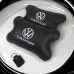 Набор подушек 2шт в авто Volkswagen из натуральной кожи, на подголовник в машину, Автомобильная подушка