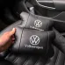 Набор подушек 2шт в авто Volkswagen из натуральной кожи, на подголовник в машину, Автомобильная подушка