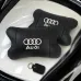 Набор автодушки 2шт на подголовник Audi / Ауди из натуральной кожи черная / Подголовник в машину