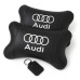 Набор автодушки 2шт на подголовник Audi / Ауди из натуральной кожи черная / Подголовник в машину - фото 19