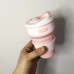 Кружка туристическая (складная/силиконовая), кружка походная силиконовая складная. Цвет: розовый (арт. 10868) - фото 4