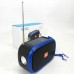 Bluetooth-колонка TG632 з радіо, ліхтарем, сонячною батареєю та гучномовцем. Колір: синій - фото 7