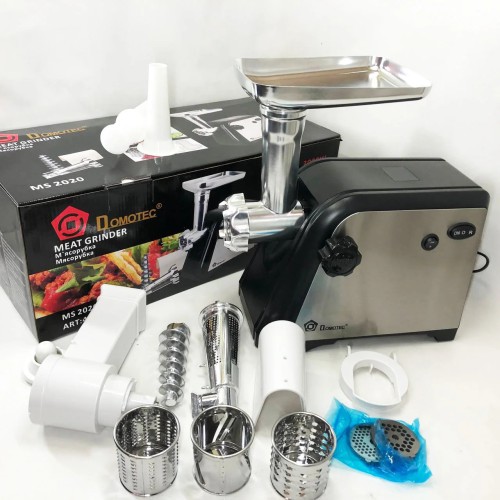 Электрическая мясорубка Domotec MS-2020 с насадкой для томатов и терками 2600Вт