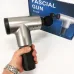 Аккумуляторный массажер Fascial Gun KH-320 портативный ручной ударный мышечный пистолет 4 насадки серый - фото 18