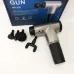 Аккумуляторный массажер Fascial Gun KH-320 портативный ручной ударный мышечный пистолет 4 насадки серый - фото 26