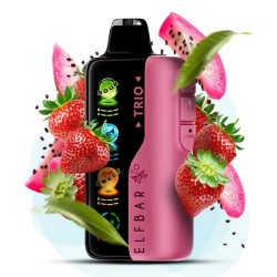 Elf Bar Trio 40000. Кислая клубника Драконий фрукт (Sour Strawberry Dragonfruit)