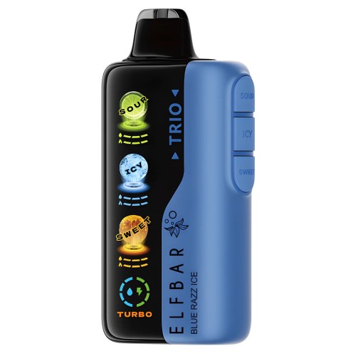 Elf Bar Trio 40000. Синя Малина (Blue Razz Ice)