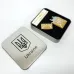 Дуговая электроимпульсная USB зажигалка Украина (металлическая коробка) HL-446. Цвет: золотой