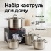 Набор больших кастрюль Unique UN-5041 из нержавеющей стали 5-ти слойным дном с крышками - фото 17