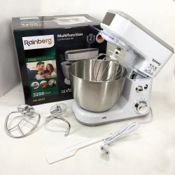 Кухонный комбайн Rainberg RB-8082 3200 Вт, Планетарный миксер-тестомес с чашей 5л, 3 насадки, 6 скоростей