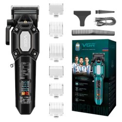 Акумуляторна машинка для стрижки VGR V-600. Колір: чорний