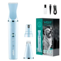 Аккумуляторная машинка для стрижки животных VGR 3 в 1 V-205