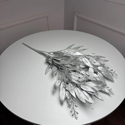 Рускус букет искусственный, В-55 см 5шт/уп. Цвет: серебряный