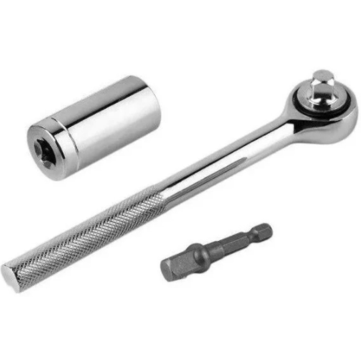 Трещотка с универсальной головкой Instantly Grips any Shape 7-19 мм (арт. 11301)