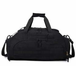 Тактическая дорожная сумка-рюкзак 2 в 1 — упрочненная, универсальная черная