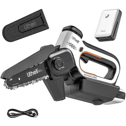 Аккумуляторная мини-пила бесщеточная Litheli от павербанка УМБ Litheli PowerBank 10000 мАч 45Вт