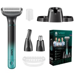 Электробритва 3 в 1 VGR V-625 Аккумуляторный триммер для носа, ушей, тела и бровей с подставкой