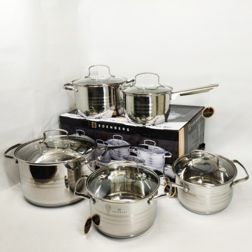 Набір посуду Edenberg EB-4074 із капсульним дном нержавіюча сталь 10 предметів