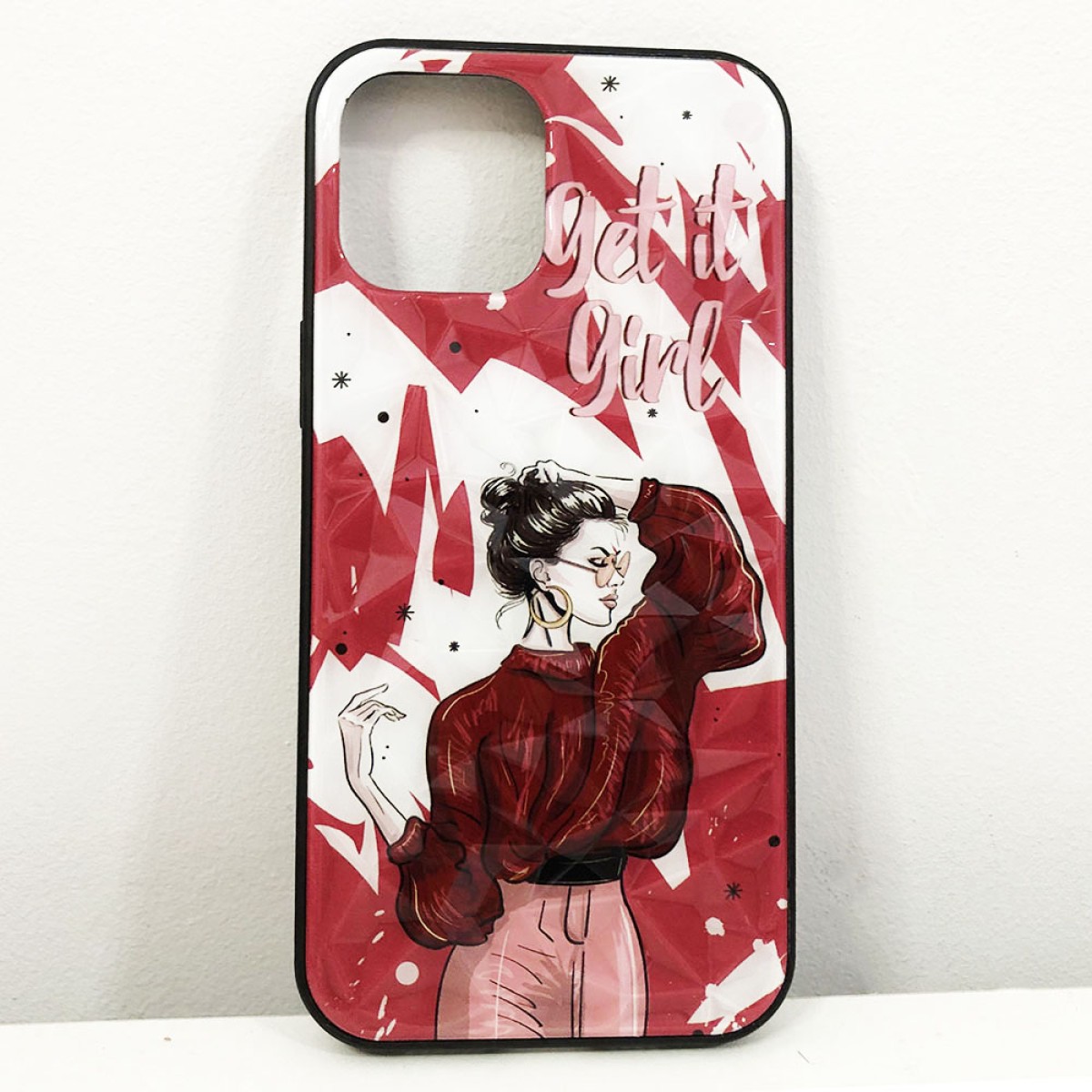 Чехол для Apple Iphone 12 Pro Max. Get it girl! красный (арт. 10983)