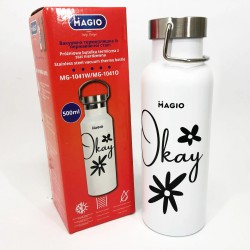 Термобутылка Magio MG-1041W 500 мл, Красивый небольшой термос, Термокружка для детей