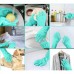 Силіконові рукавички Magic Silicone Gloves Pink для прибирання чистки миття посуду для будинку. Колір: бірюзовий - фото 2