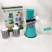 Овочерізка мультислайсер Tabletop Drum Grater Kitchen Master Терка для овочів та фруктів 3 насадки. Колір: блакитний - фото 12