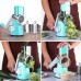 Овочерізка мультислайсер Tabletop Drum Grater Kitchen Master Терка для овочів та фруктів 3 насадки. Колір: блакитний - фото 6