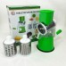 Овочерізка мультислайсер Tabletop Drum Grater Kitchen Master Терка для овочів та фруктів 3 насадки. Колір: зелений - фото 12