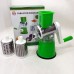 Овочерізка мультислайсер Tabletop Drum Grater Kitchen Master Терка для овочів та фруктів 3 насадки. Колір: зелений - фото 13