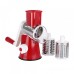 Овощерезка мультислайсер Tabletop Drum Grater Kitchen Master Терка для овощей и фруктов 3 насадки. Цвет: красный (арт. 11249) - фото 10