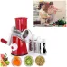 Овощерезка мультислайсер Tabletop Drum Grater Kitchen Master Терка для овощей и фруктов 3 насадки. Цвет: красный - фото 16
