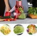 Овощерезка мультислайсер Tabletop Drum Grater Kitchen Master Терка для овощей и фруктов 3 насадки. Цвет: красный - фото 18