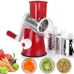 Овощерезка мультислайсер Tabletop Drum Grater Kitchen Master Терка для овощей и фруктов 3 насадки. Цвет: красный - фото 20