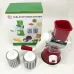 Овощерезка мультислайсер Tabletop Drum Grater Kitchen Master Терка для овощей и фруктов 3 насадки. Цвет: красный - фото 21