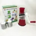 Овощерезка мультислайсер Tabletop Drum Grater Kitchen Master Терка для овощей и фруктов 3 насадки. Цвет: красный - фото 22
