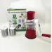 Овощерезка мультислайсер Tabletop Drum Grater Kitchen Master Терка для овощей и фруктов 3 насадки. Цвет: красный - фото 23