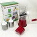 Овощерезка мультислайсер Tabletop Drum Grater Kitchen Master Терка для овощей и фруктов 3 насадки. Цвет: красный (арт. 11249) - фото 25