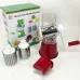 Овощерезка мультислайсер Tabletop Drum Grater Kitchen Master Терка для овощей и фруктов 3 насадки. Цвет: красный - фото 25