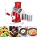 Овощерезка мультислайсер Tabletop Drum Grater Kitchen Master Терка для овощей и фруктов 3 насадки. Цвет: красный - фото 3