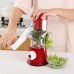 Овощерезка мультислайсер Tabletop Drum Grater Kitchen Master Терка для овощей и фруктов 3 насадки. Цвет: красный (арт. 11249) - фото 6