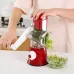 Овощерезка мультислайсер Tabletop Drum Grater Kitchen Master Терка для овощей и фруктов 3 насадки. Цвет: красный - фото 6