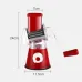Овощерезка мультислайсер Tabletop Drum Grater Kitchen Master Терка для овощей и фруктов 3 насадки. Цвет: красный - фото 7