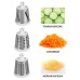 Овощерезка мультислайсер Tabletop Drum Grater Kitchen Master Терка для овощей и фруктов 3 насадки. Цвет: белый - фото 3