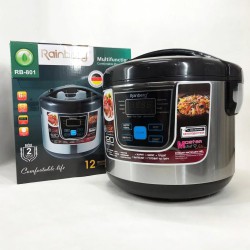 Мультиварка Rainberg RB-801 с 12 программами 1500 Вт на 6 литров, скороварка пароварка мультиварка